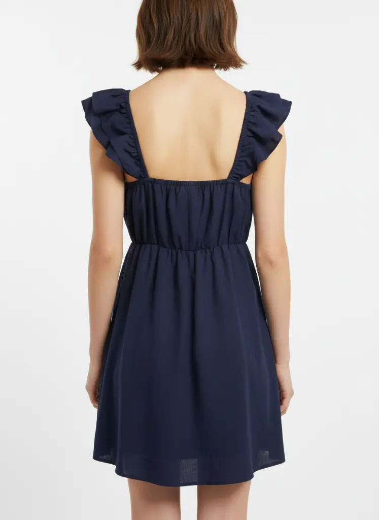 FS10056 ROBE A VOLANT MARINE BRETELLES DOS.webp