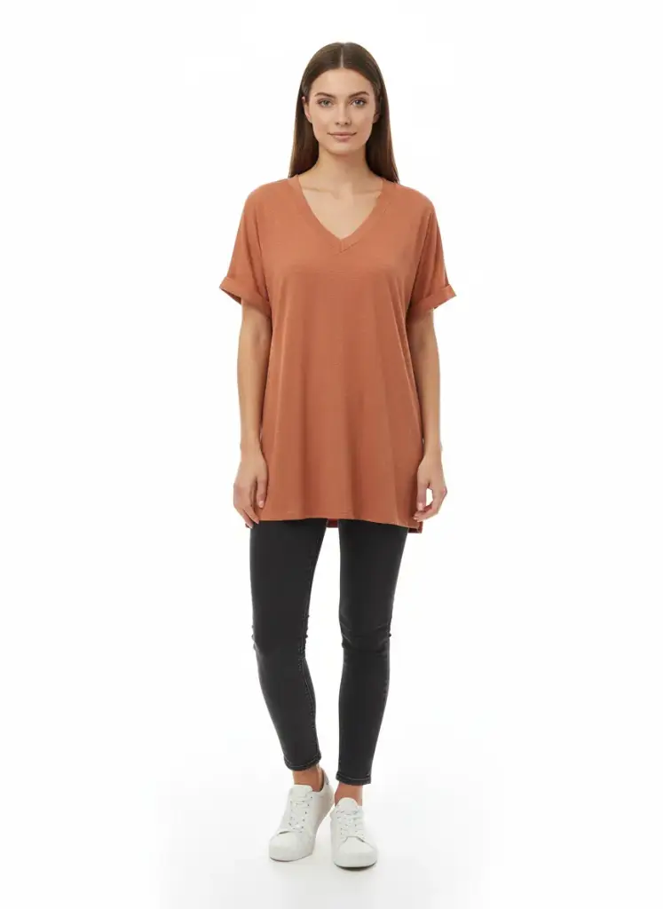 TSHIRT LOUSSE ORANGE TERRE