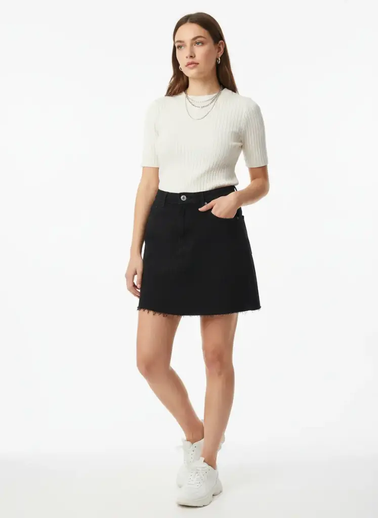 JUPE JEANS NOIRE (2)