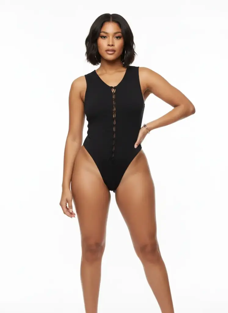 BODYSUIT SANS MANCHES NOIR
