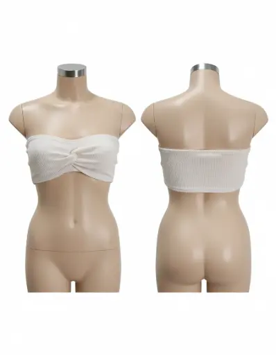 TOP BEIGE BLANC AVEC UN TWIST