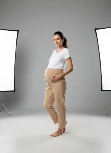 PANTALON MATERNITE BEIGE