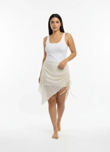 JUPE BEIGE CLAIRE GENRE TRICOT