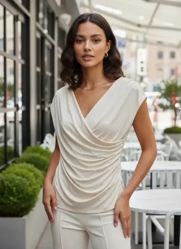 CHANDAIL CREME SANS MANCHE