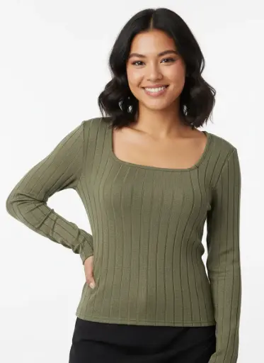 CHANDAIL LÉGER EN TRICOT COTELÉ