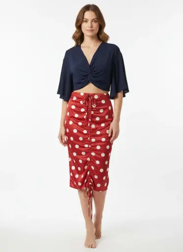 JUPE LONGUES  ROUGE AVEC POIDS