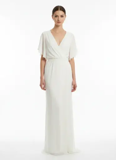 ROBE LONGUE BLANCHE CREME