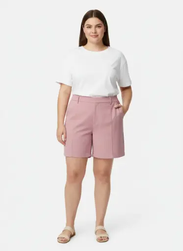 SHORT ROSE AVEC POCHES