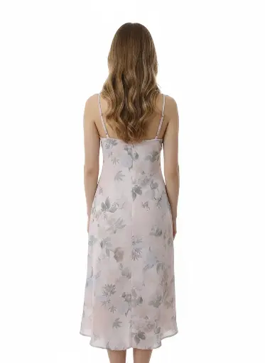 ROBE ROSE PASTEL FLEURI DOS